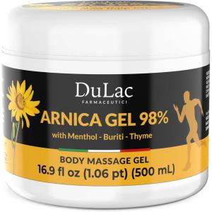 imageDulc  Arnica Gel for Bruising and Swelling 169 Fl Oz 98 Arnica Montana Cream Extra Strength for Muscle and Joint Relief NonGreasy Natural Formula Cool Effect Alcohol FreeArnica 98 169 Fl Oz