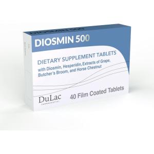 imageDulc  Diosmin 500 with Horse Chestnut Butchers Broom Red Grape ampamp Hesperidin  Dietary Supplement  80 Tablets  Made in Italy40 Tablets